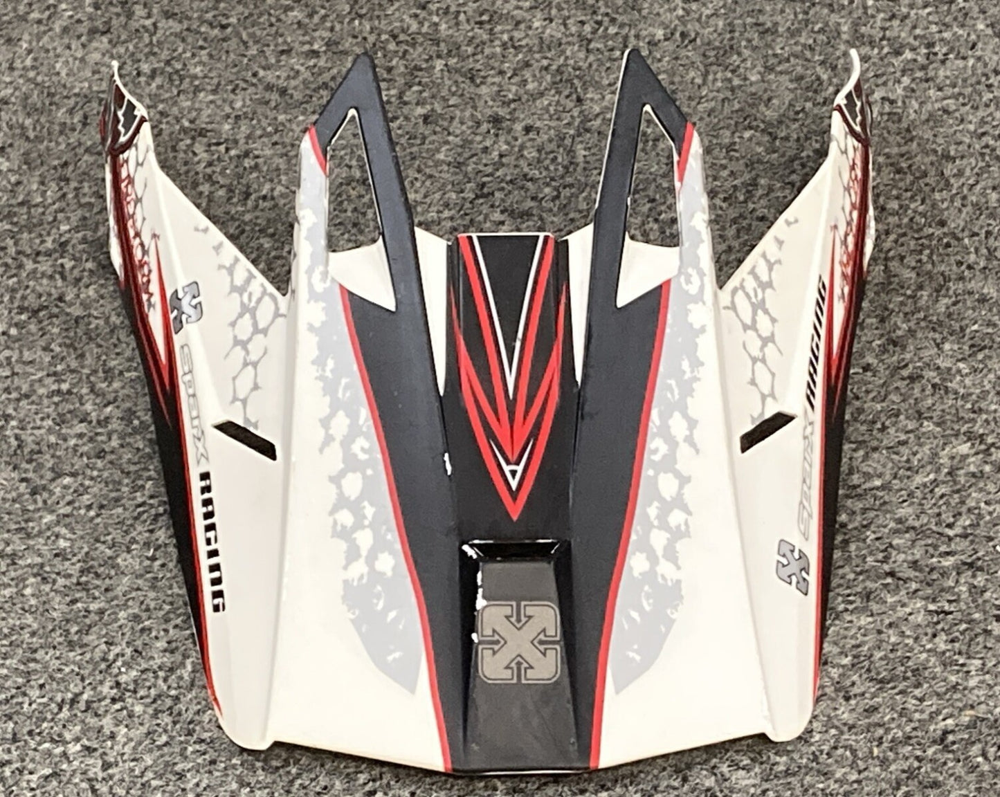 NEW GENUINE SPARX FIRESTORM 507 HELMET VISOR WHITE/RED/BLACK