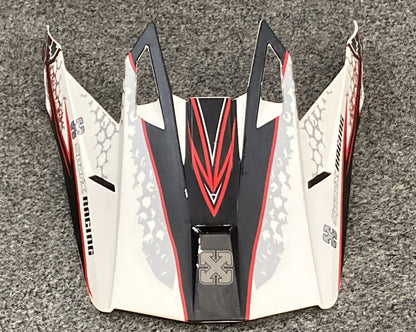 NEW GENUINE SPARX FIRESTORM 507 HELMET VISOR WHITE/RED/BLACK