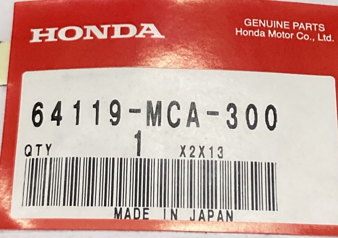 NEW GENUINE HONDA 64119-MCA-300 Tape C, Slide