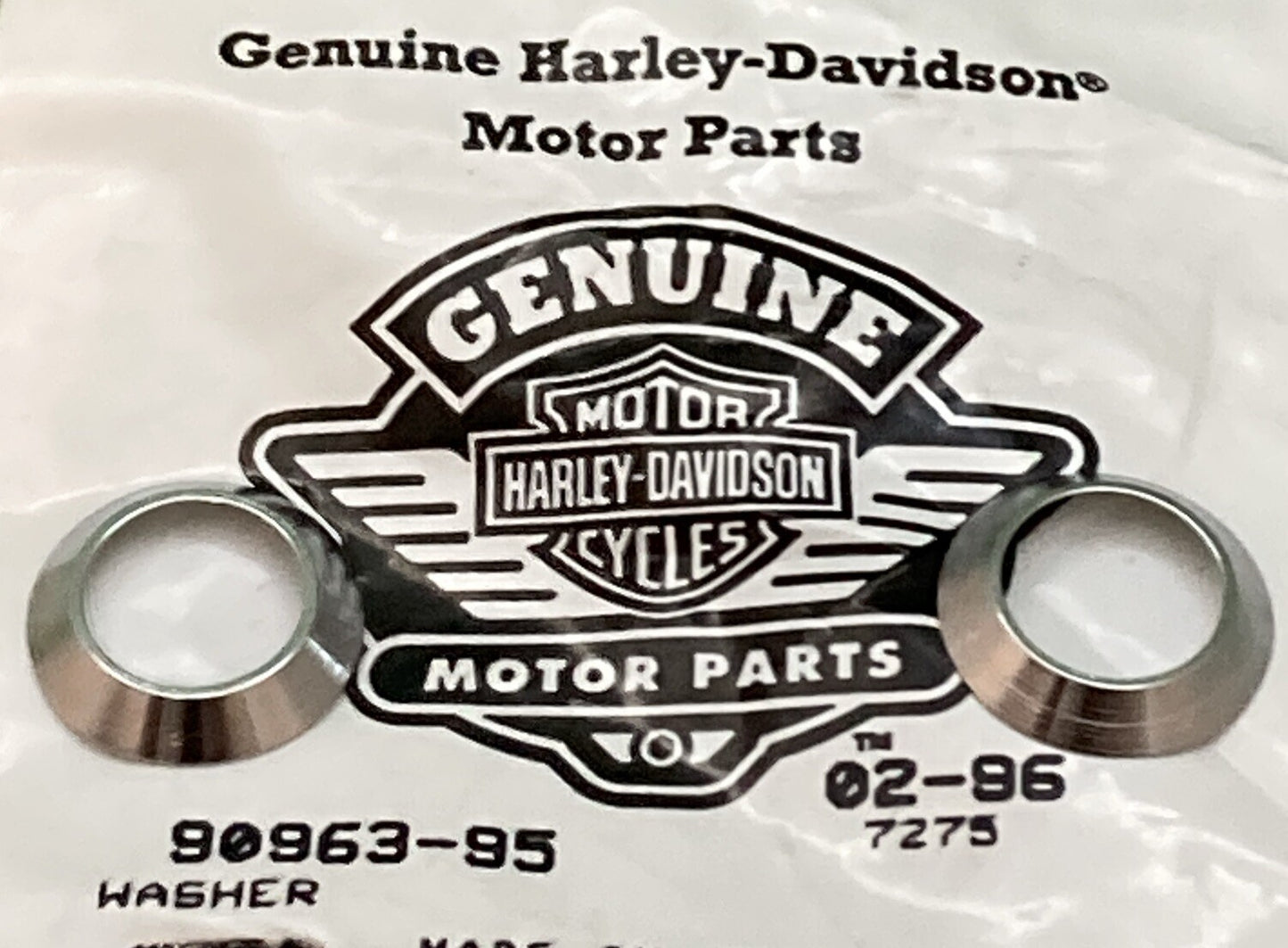 QTY 2 NEW GENUINE HARLEY DAVIDSON 90963-95 WASHER