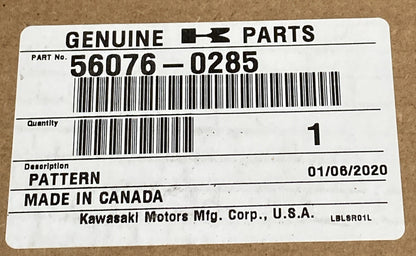 NEW GENUINE KAWASAKI 56076-0285 Pattern, Door Cover, Rh, Cnt