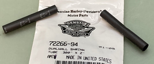 QTY 2 NEW GENUINE HARLEY DAVIDSON 72266-94 DUALWALL SHRINK TUBE .300 X 2"