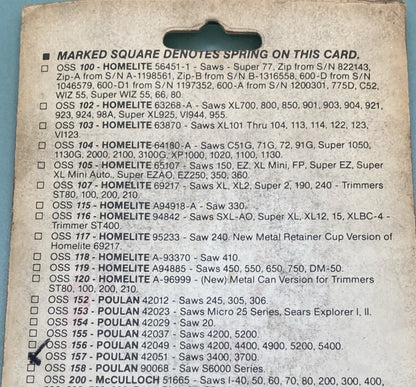 NEW GENUINE TOTAL 157 REWIND STARTER SPRING POULAN