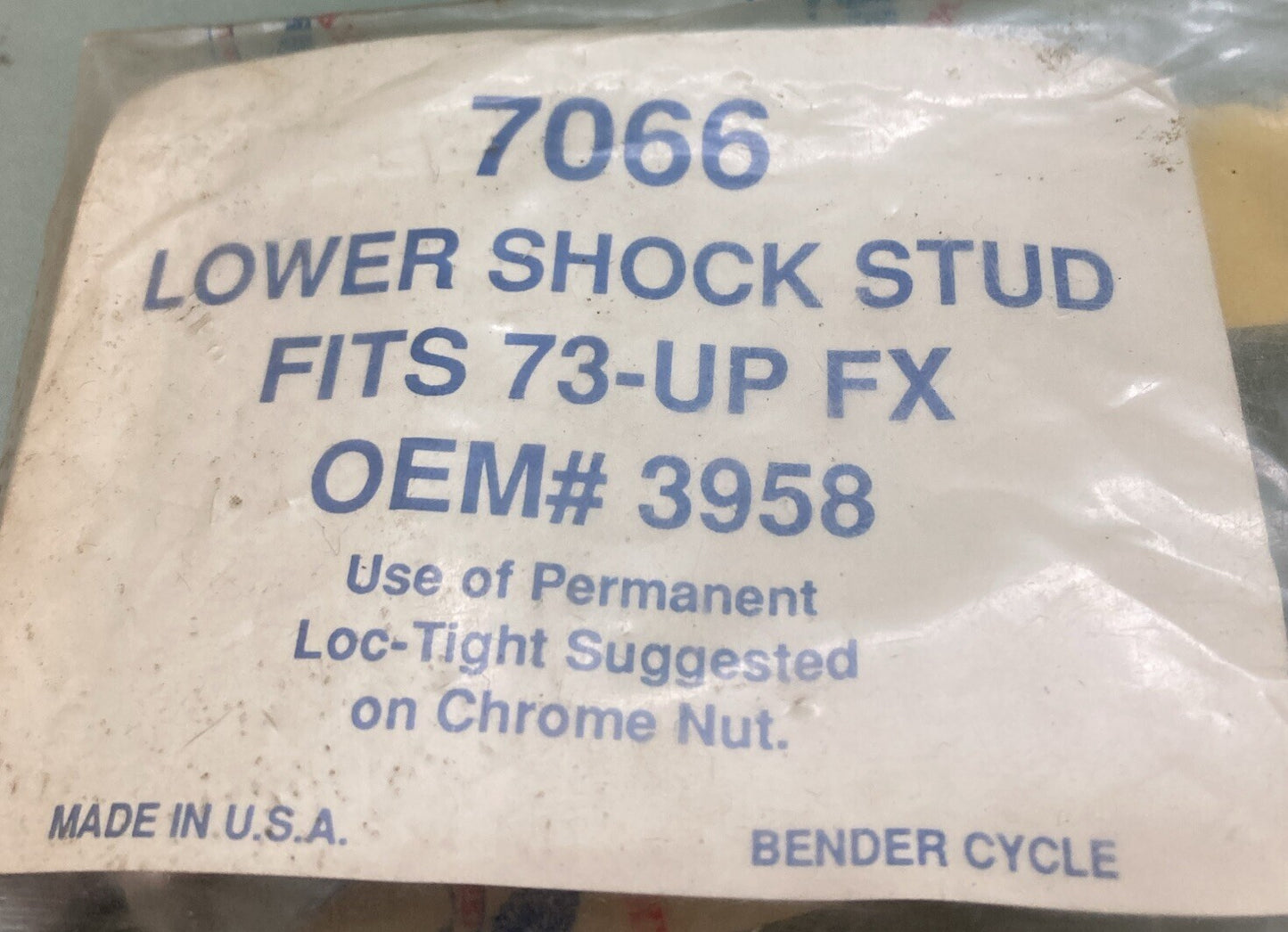 NEW GENUINE BENDER CYCLE DS-310018 7066 Lower Shock Stud Fits 73-86 FX FL