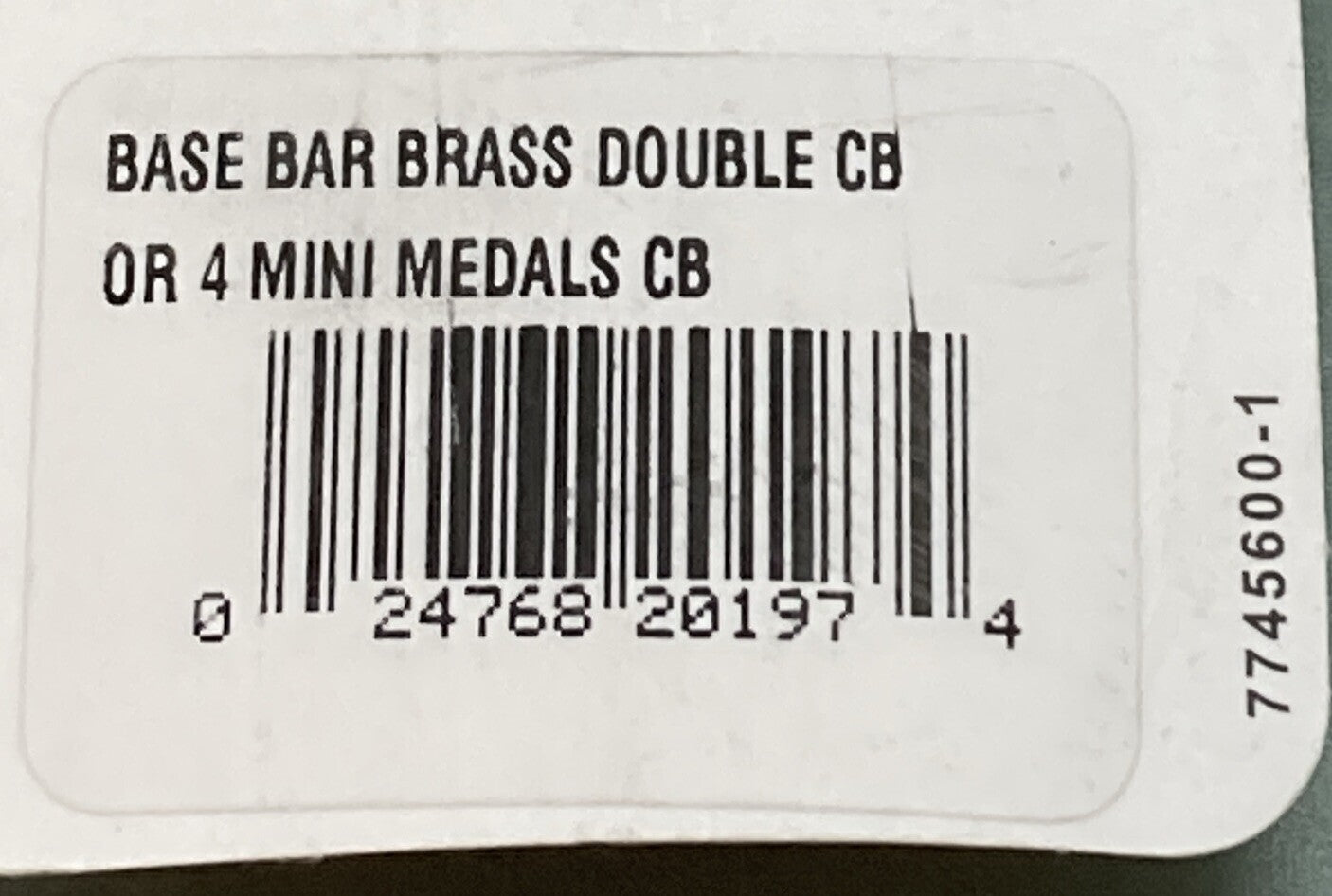 NEW VANGUARD 7745600-1 BASE BAR BRASS DOUBLE CB OR 4 MINI MEDALS B