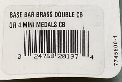 NEW VANGUARD 7745600-1 BASE BAR BRASS DOUBLE CB OR 4 MINI MEDALS B