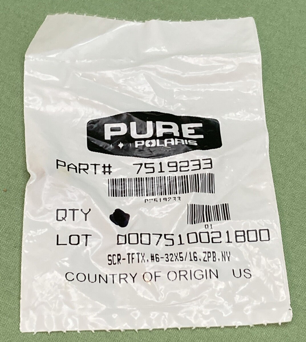 NEW GENUINE POLARIS 7519233 EXHAUST SYSTEM SCREW