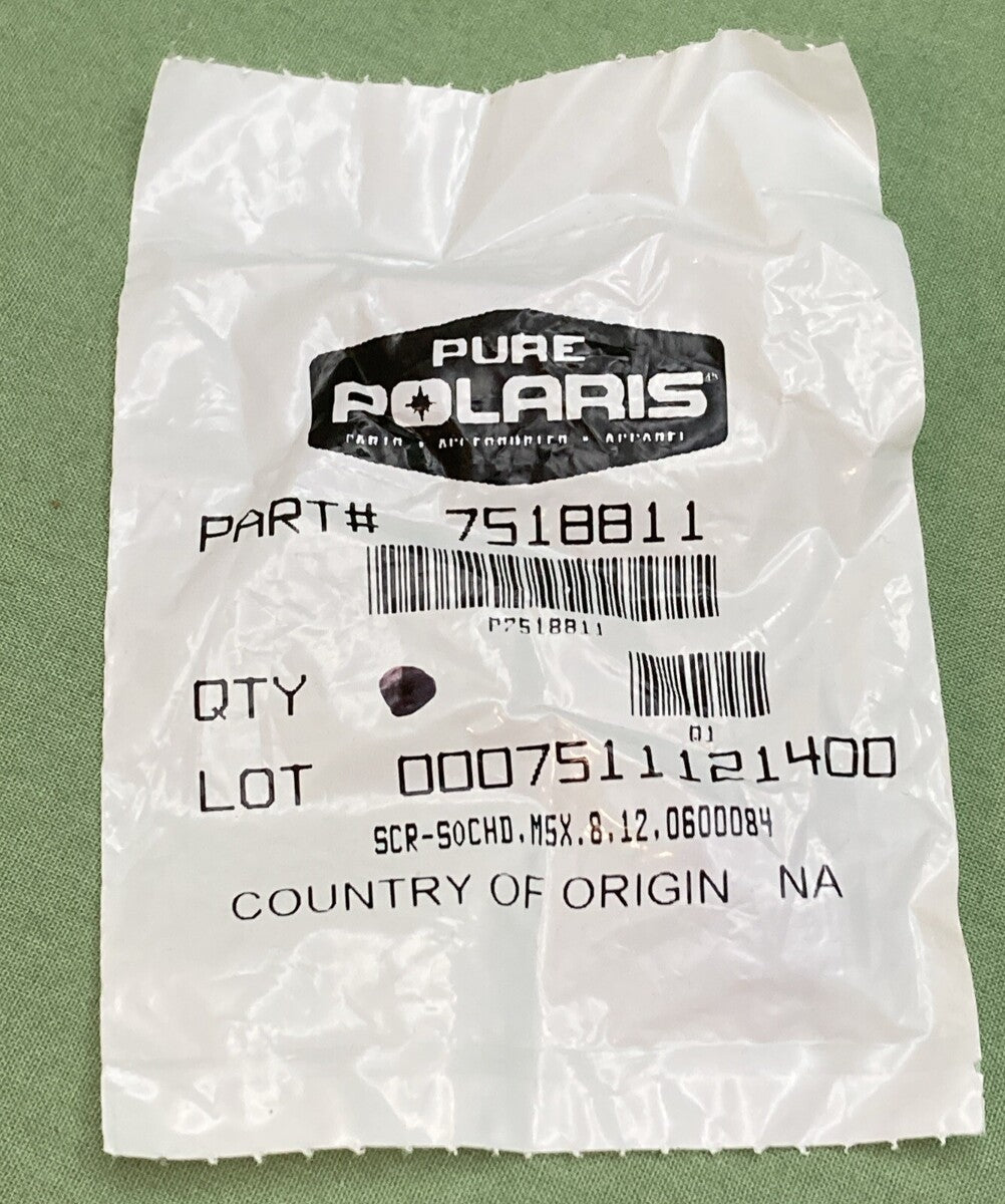 NEW GENUINE POLARIS 7518811 ELECTRICAL, AUDIO SYSTEM Scr - Sochd, M5X.8, 12, 060