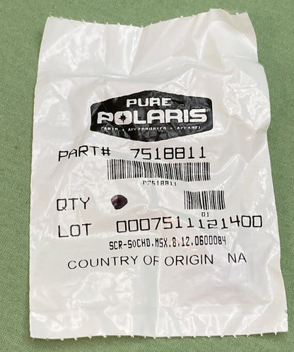 NEW GENUINE POLARIS 7518811 ELECTRICAL, AUDIO SYSTEM Scr - Sochd, M5X.8, 12, 060