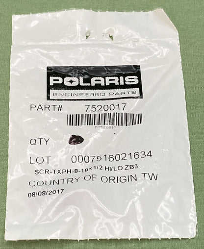 NEW GENUINE POLARIS 7520017 SCREW TXPH 8-18X 1/2 I/LO ZB3