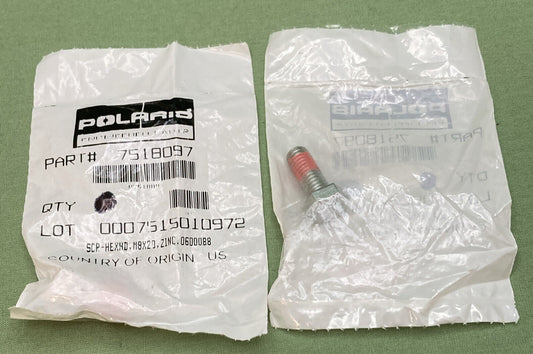 QTY 2 NEW GENUINE POLARIS 7518097 Scr - Hexhd, M8X20, Zinc