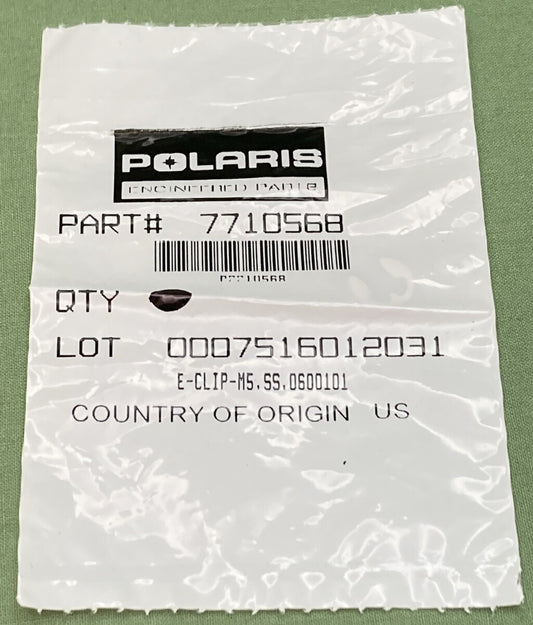 NEW GENUINE POLARIS 7710568 GRAB BAR E-CLIP-M5,SS,0600101