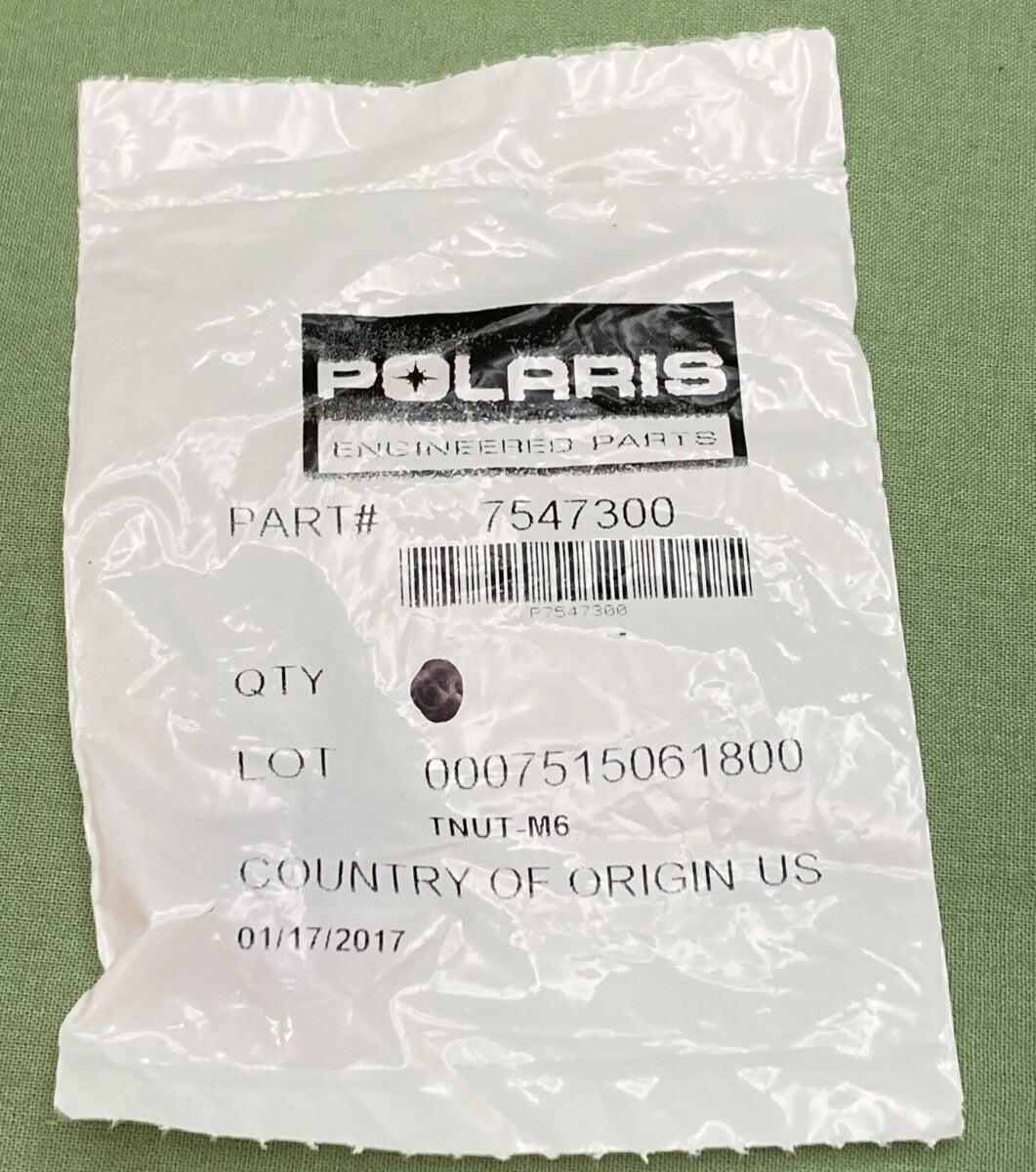 NEW GENUINE POLARIS 7547300 WINDSHIELD TNUT M6