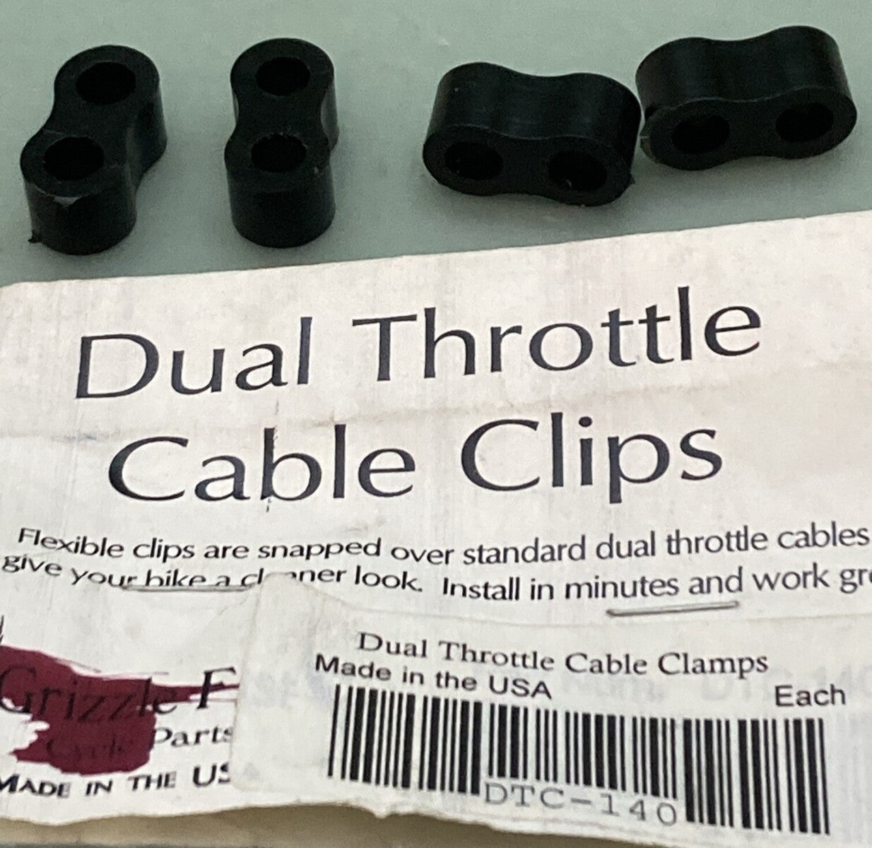 QTY 4 NEW GENUINE GRIZZLE FIST CYCLE DTC-140 DUAL THROTTLE CABLE