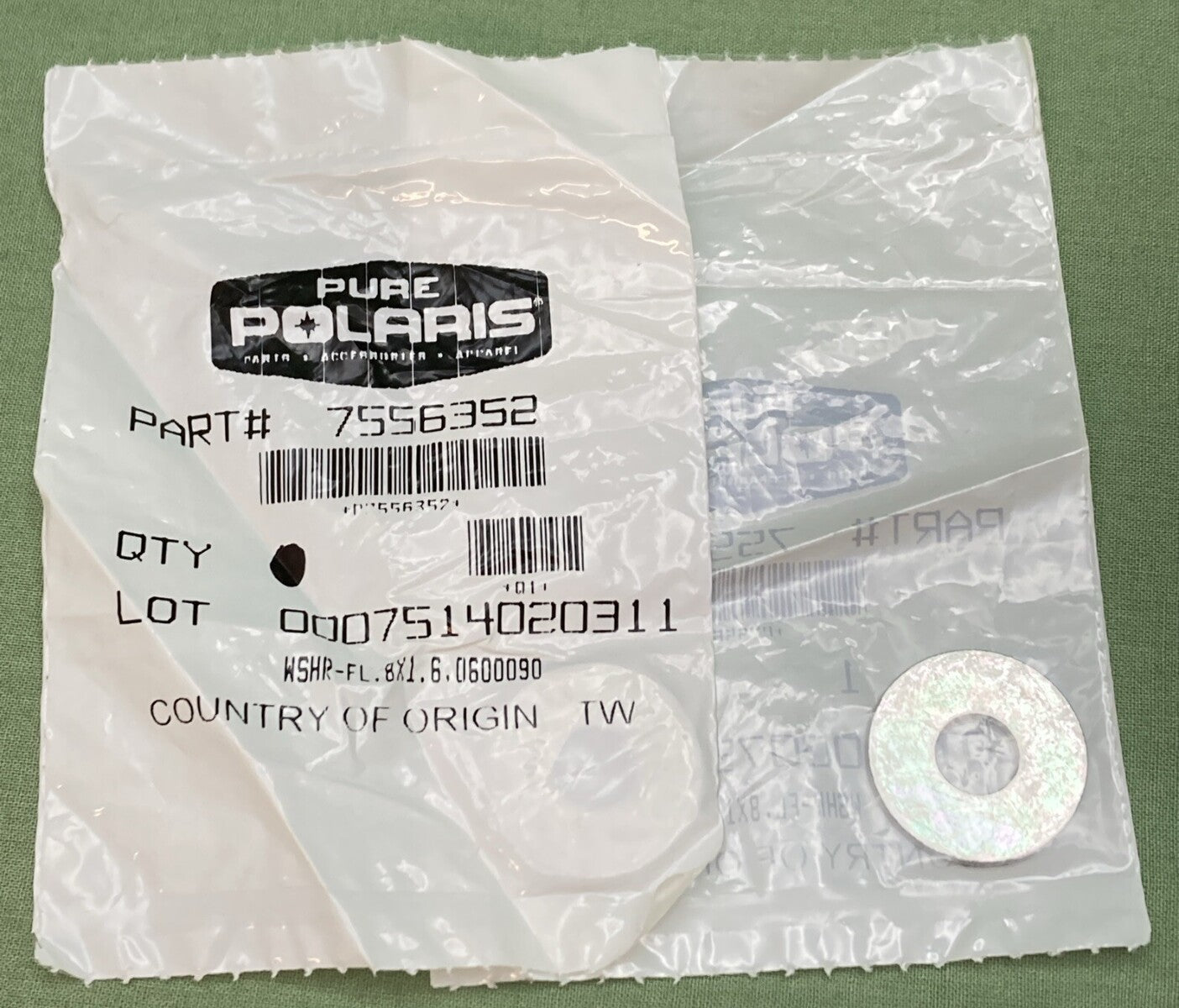 QTY 2 NEW GENUINE POLARIS 7556352 Flange Washer, 8 x 1.6