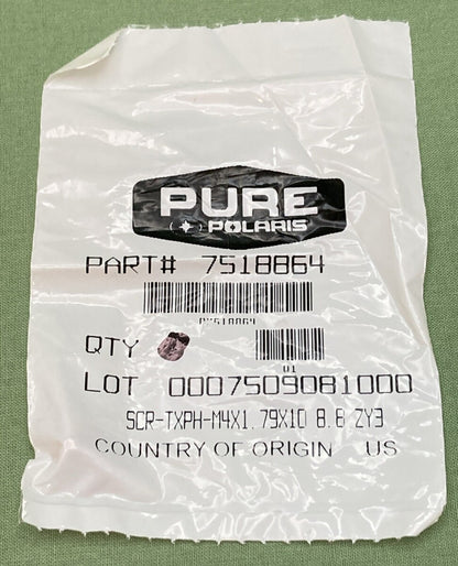 NEW GENUINE POLARIS 7518864 COOLING SYSTEM SCREW TXPH-M4X1.79X10 8.8 ZY3