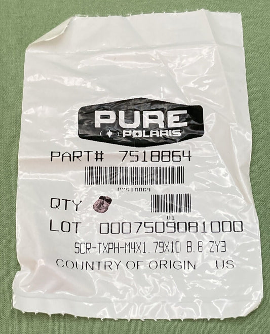 NEW GENUINE POLARIS 7518864 COOLING SYSTEM SCREW TXPH-M4X1.79X10 8.8 ZY3