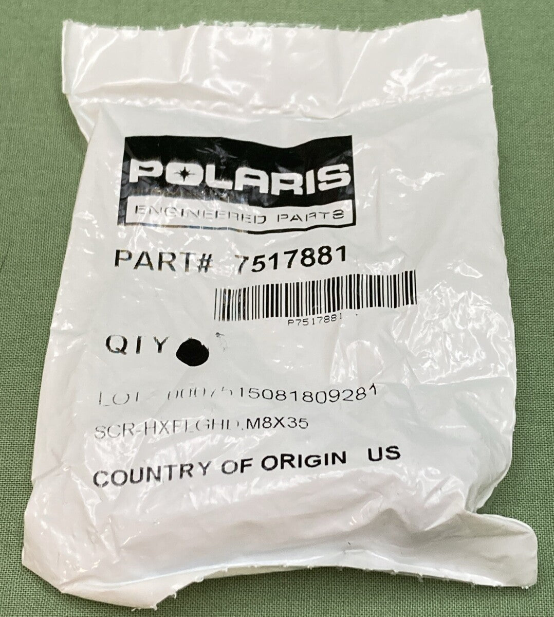 NEW GENUINE POLARIS 7517881 CAB FRAME AND SIDE BARS SCREW HXFLGHD,M8X35