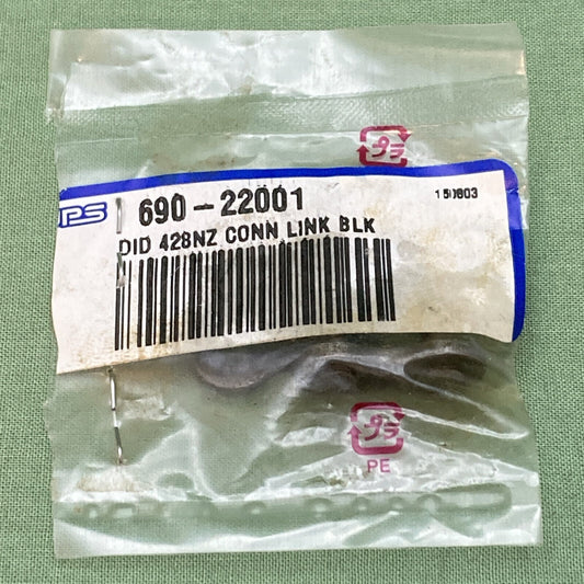 NEW D.I.D 690-22001 428NZ CLIP MASTER LINK BLK