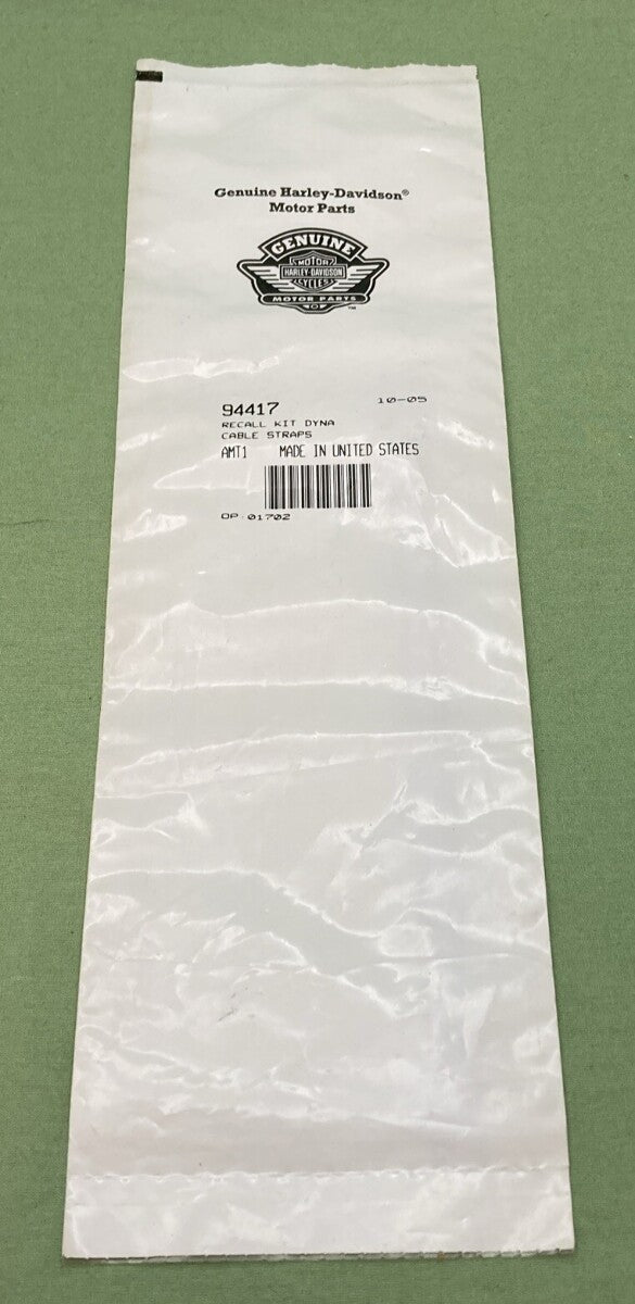 NEW GENUINE HARLEY DAVIDSON 94417 RECALL KIT DYNA CABLE STRAPS