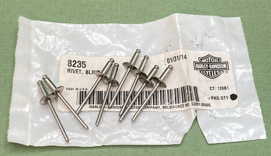 QTY 8 NEW GENUINE HARLEY DAVIDSON 8235 RIVET BLIND