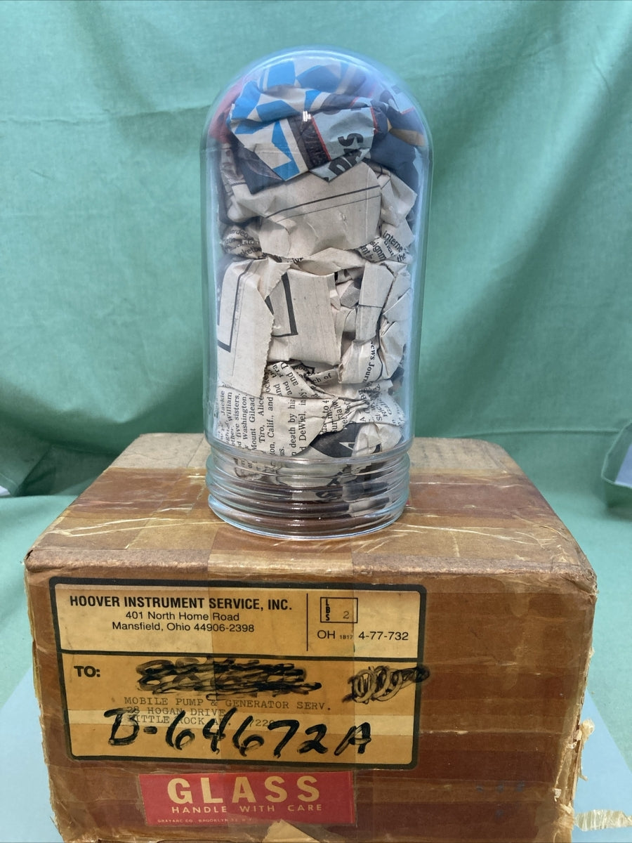 NEW VINTAGE P & G CO 64672A EXPLOSION PROOF INDUSTRIAL GLASS GLOBE 2.5W X 6.25H