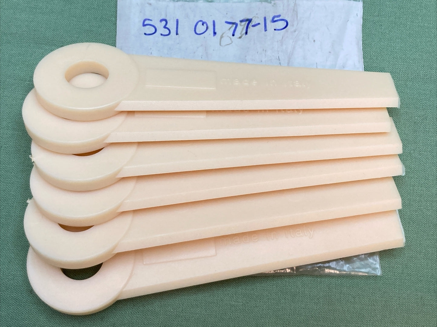 QTY 6 NEW GENUINE HUSQVARNA 531017715 Plastic Blade Tri-Cut 300mm