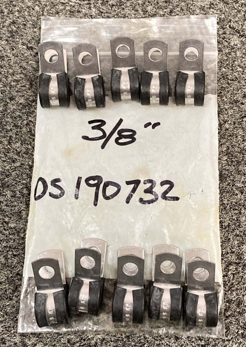 QTY 10 NEW REPLACES DS190732 Gardner-Westcott 3/8" ADEL CLAMP WITH RUBBER GUARD