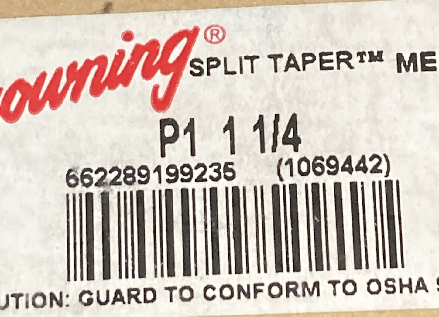 NEW BROWNING Browning 1069442 P1 1 1/4 Split Taper Bushing