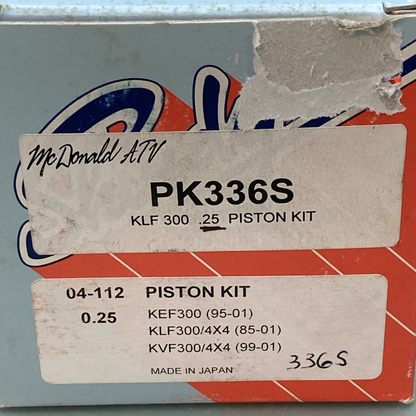 NEW GENUINE SHINDY PK336S PISTON KIT 0.25