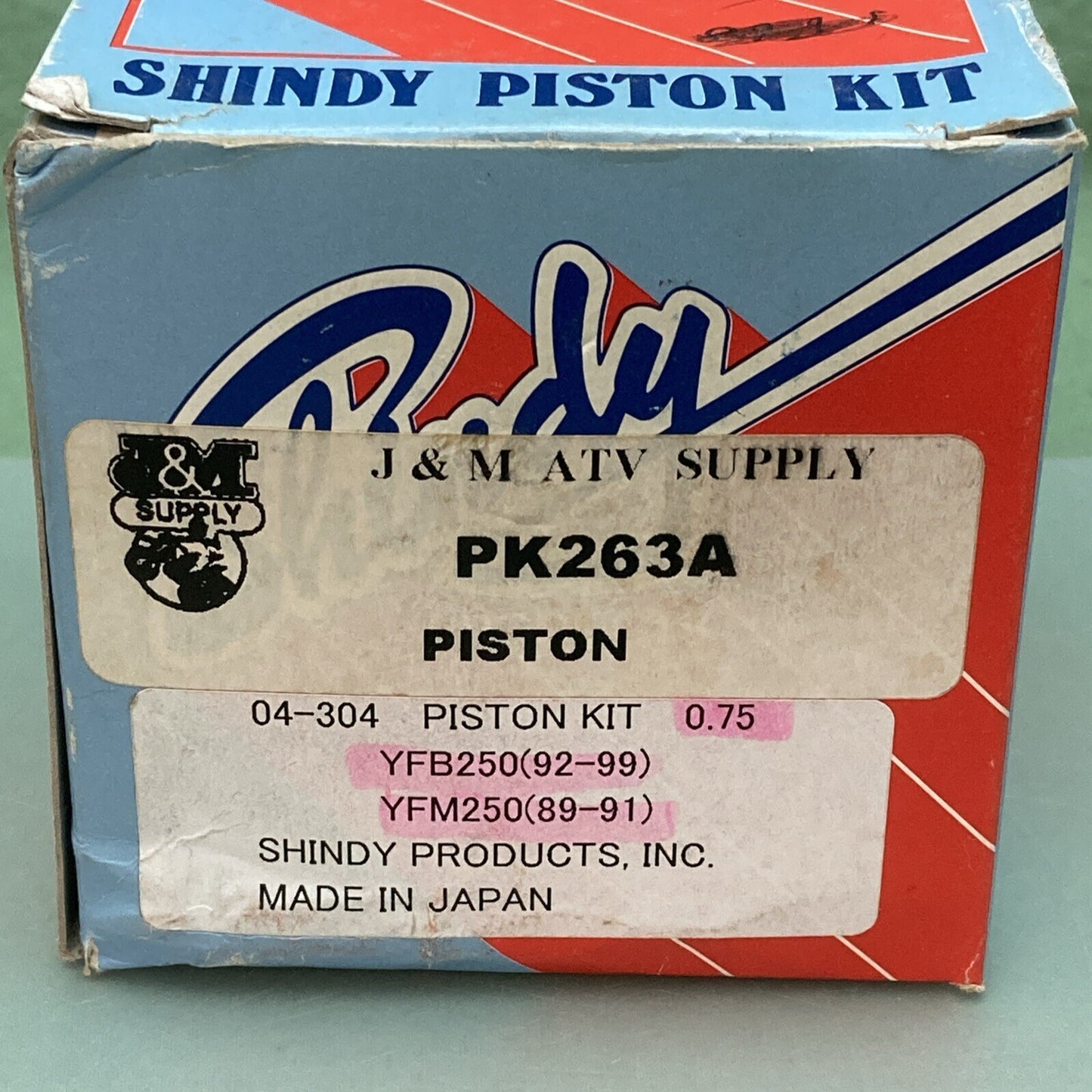 NEW GENUINE SHINDY PK263A PISTON KIT 0.75