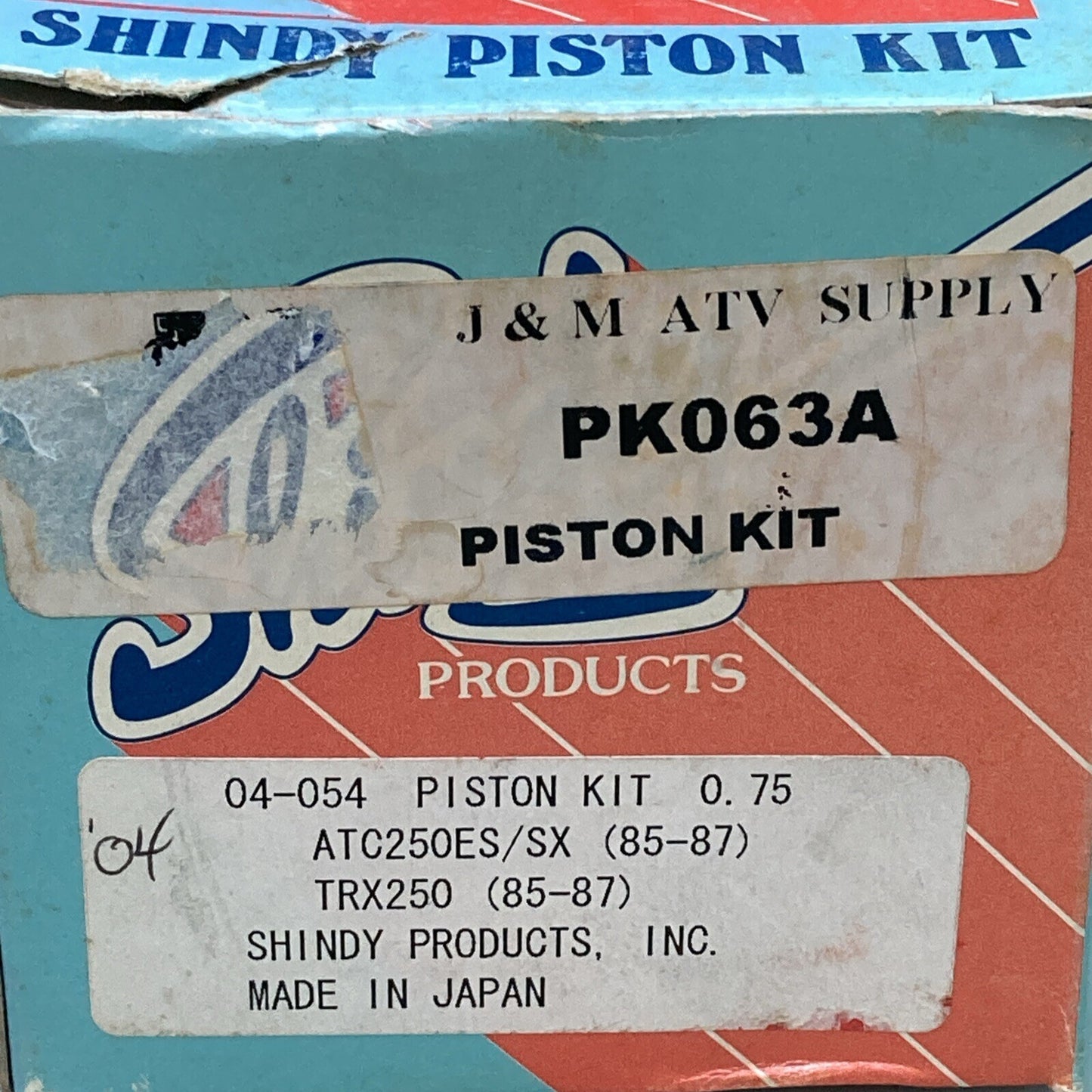 NEW GENUINE SHINDY PK063A PISTON KIT 0.75