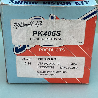 NEW GENUINE SHINDY PK406S PISTON KIT 0.25