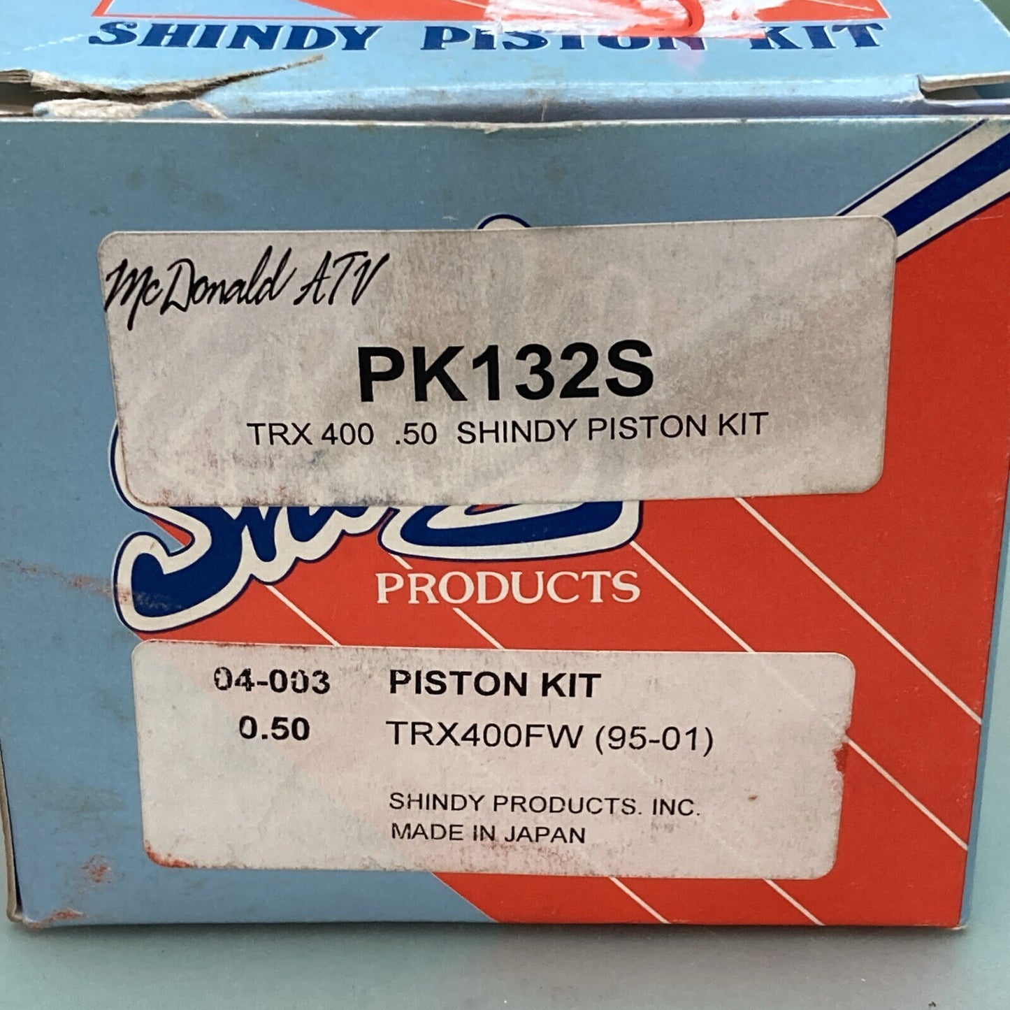NEW GENUINE SHINDY PK132S PISTON KIT 0.50