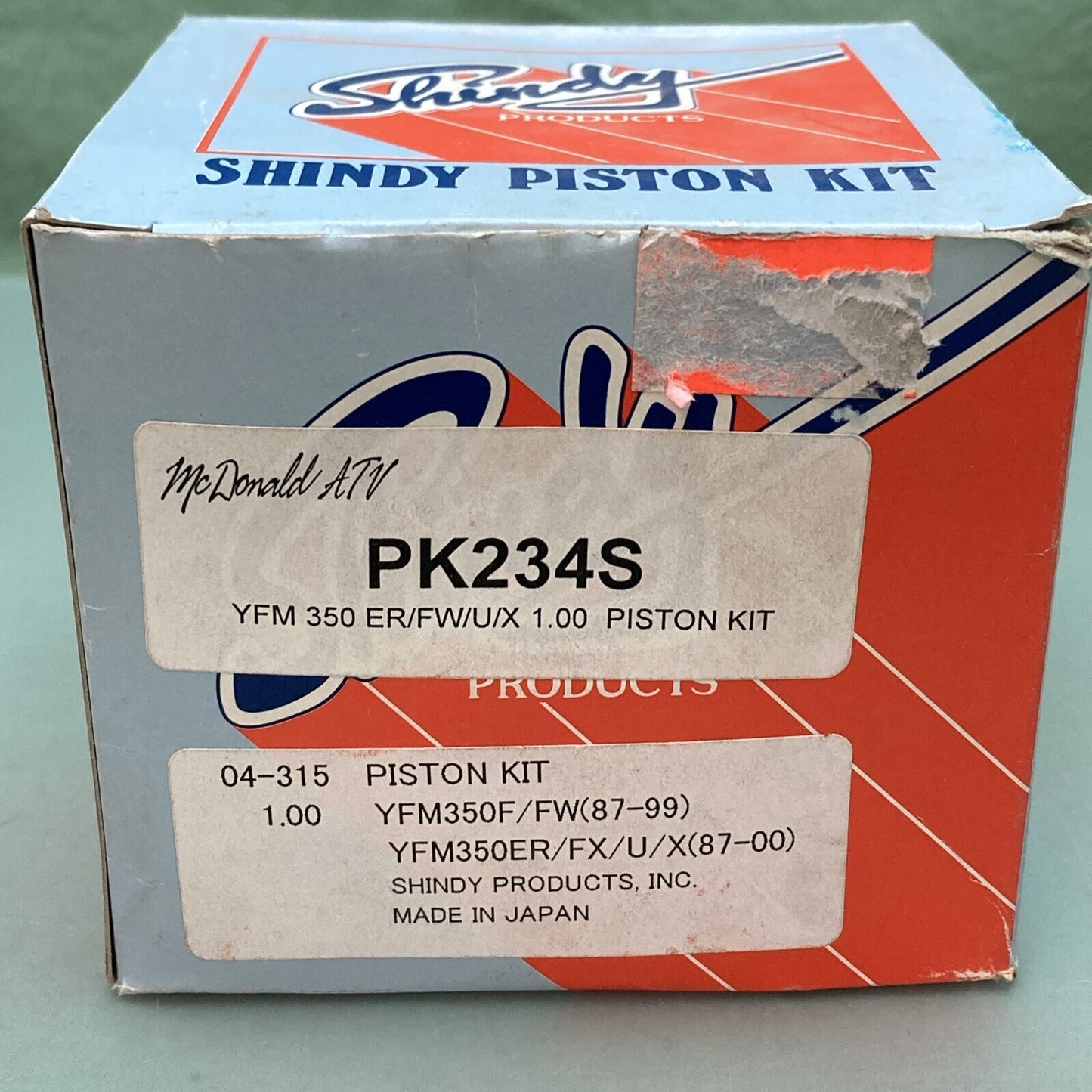 NEW GENUINE SHINDY PK234S PISTON KIT 1.00