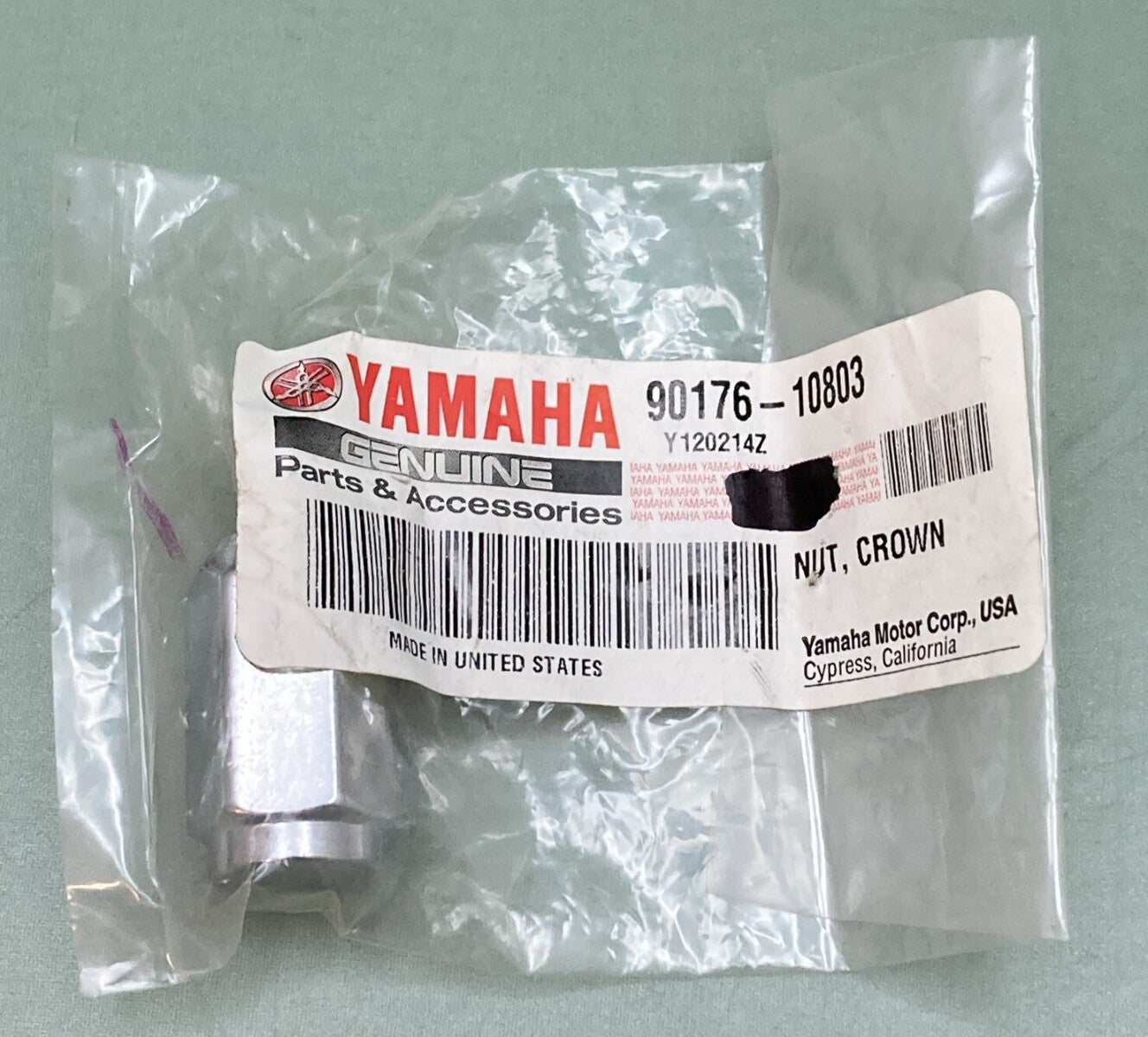 NEW GENUINE YAMAHA 90176-10803 FRONT WHEEL NUT CROWN