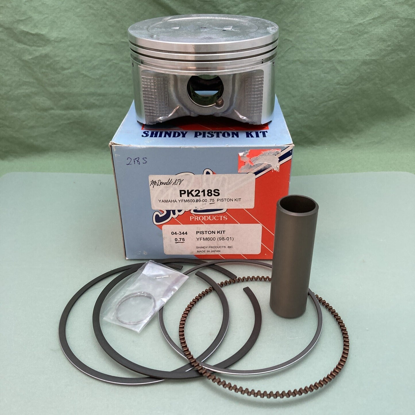 NEW GENUINE SHINDY PK218S PISTON KIT 0.75
