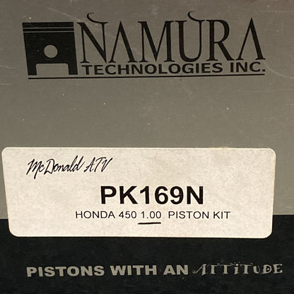 NEW NAMURA TECHNOLOGIES PK169N HONDA 450 1.00 PISTON KIT NA-10000-4