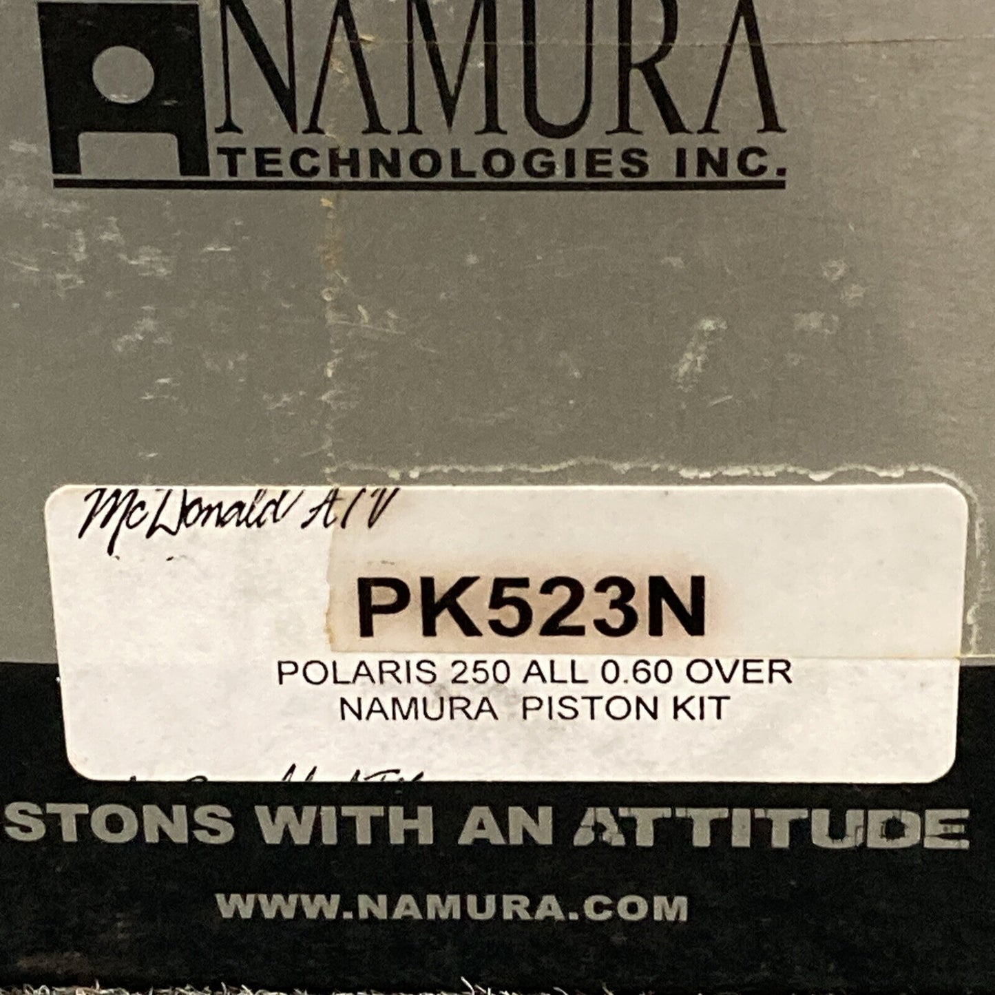NEW NAMURA TECHNOLOGIES PK523N POLARIS 250 ALL 0.60 OVER NA-50000-6