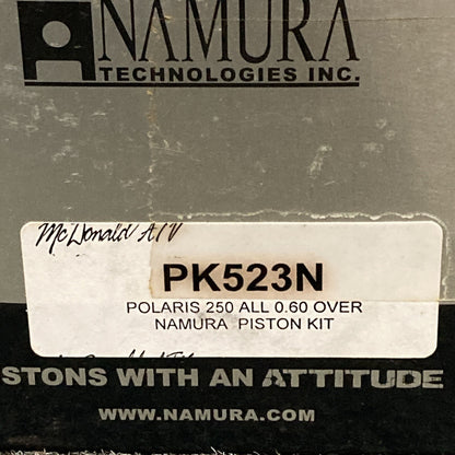 NEW NAMURA TECHNOLOGIES PK523N POLARIS 250 ALL 0.60 OVER NA-50000-6