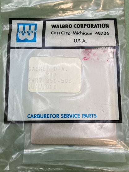 NEW GENUINE WALBRO 350-503 CARBURETOR KIT