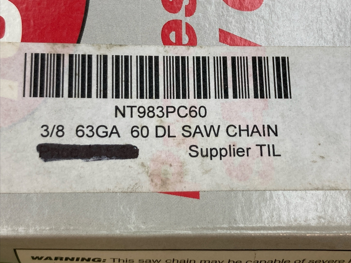 NEW GENUINE TOTAL NT983PC-60L 16" CHAINSAW CHAIN 3/8 63GA 60DL