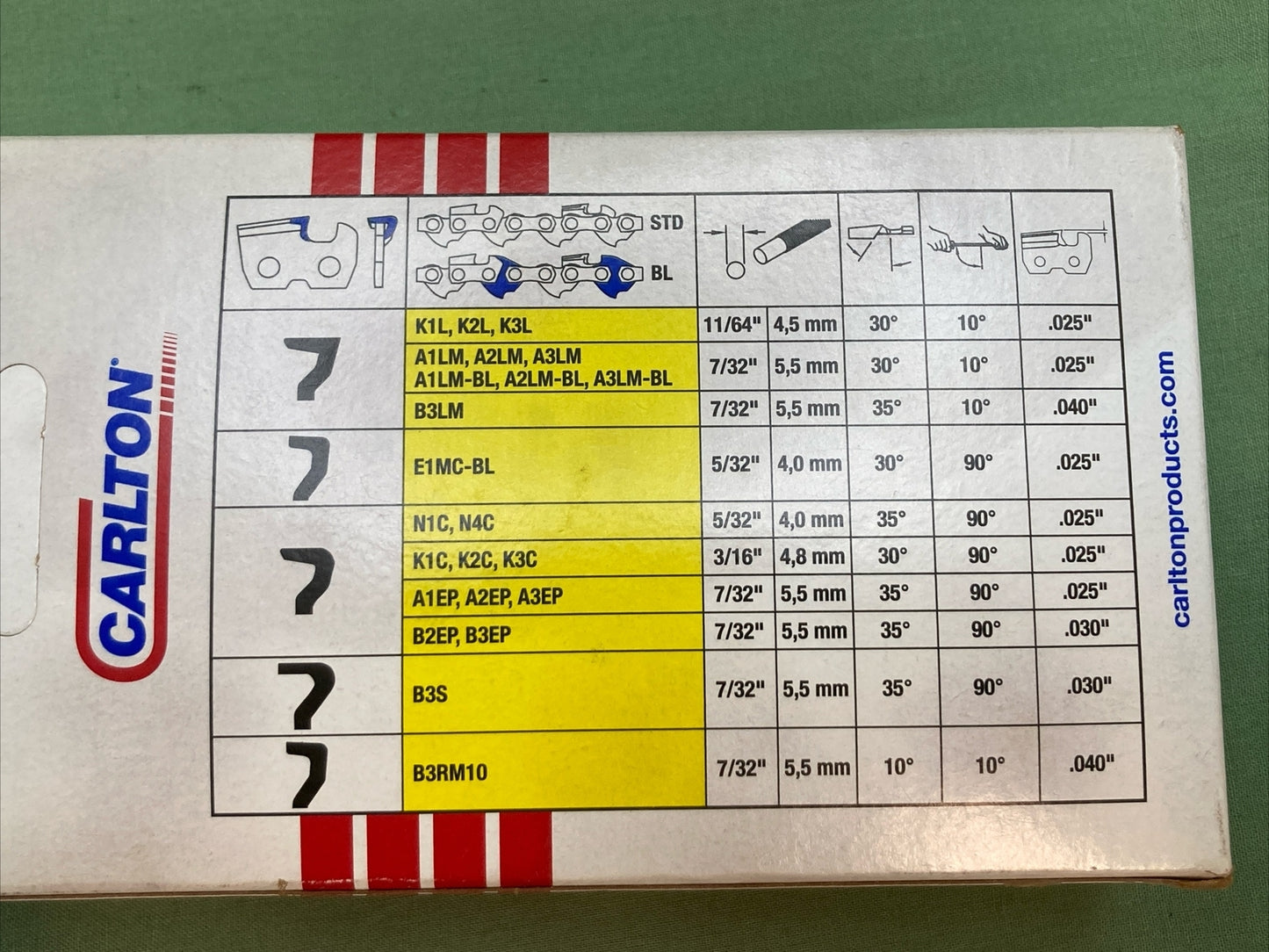 NEW GENUINE CARLTON A3LM-105E 36" CHAINSAW CHAIN 3/8 63GA 105DL