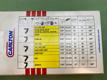 NEW GENUINE CARLTON A3LM-105E 36" CHAINSAW CHAIN 3/8 63GA 105DL