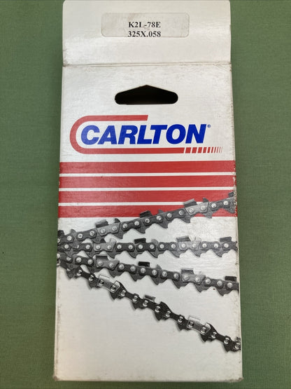 NEW GENUINE CARLTON K21-78E 20" CHAINSAW CHAIN .325 .058GA 78DL