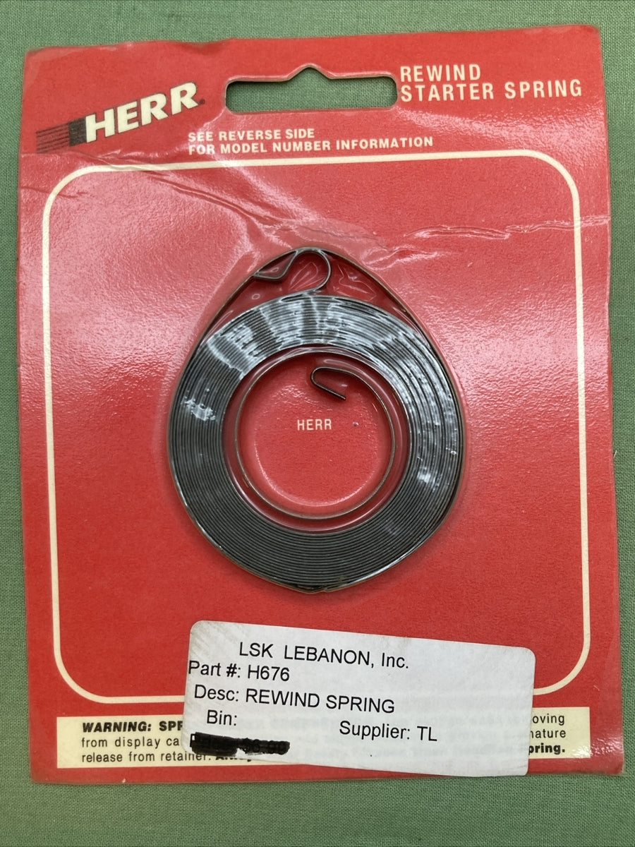 NEW GENUINE HERR H676 REWIND STARTER SPRING OLYMPYK 40-000132