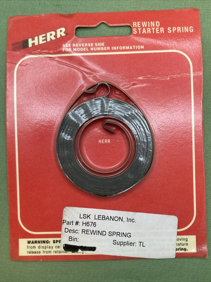 NEW GENUINE HERR H676 REWIND STARTER SPRING OLYMPYK 40-000132