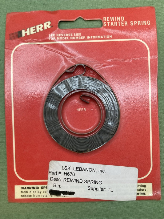 NEW GENUINE HERR H676 REWIND STARTER SPRING OLYMPYK 40-000132