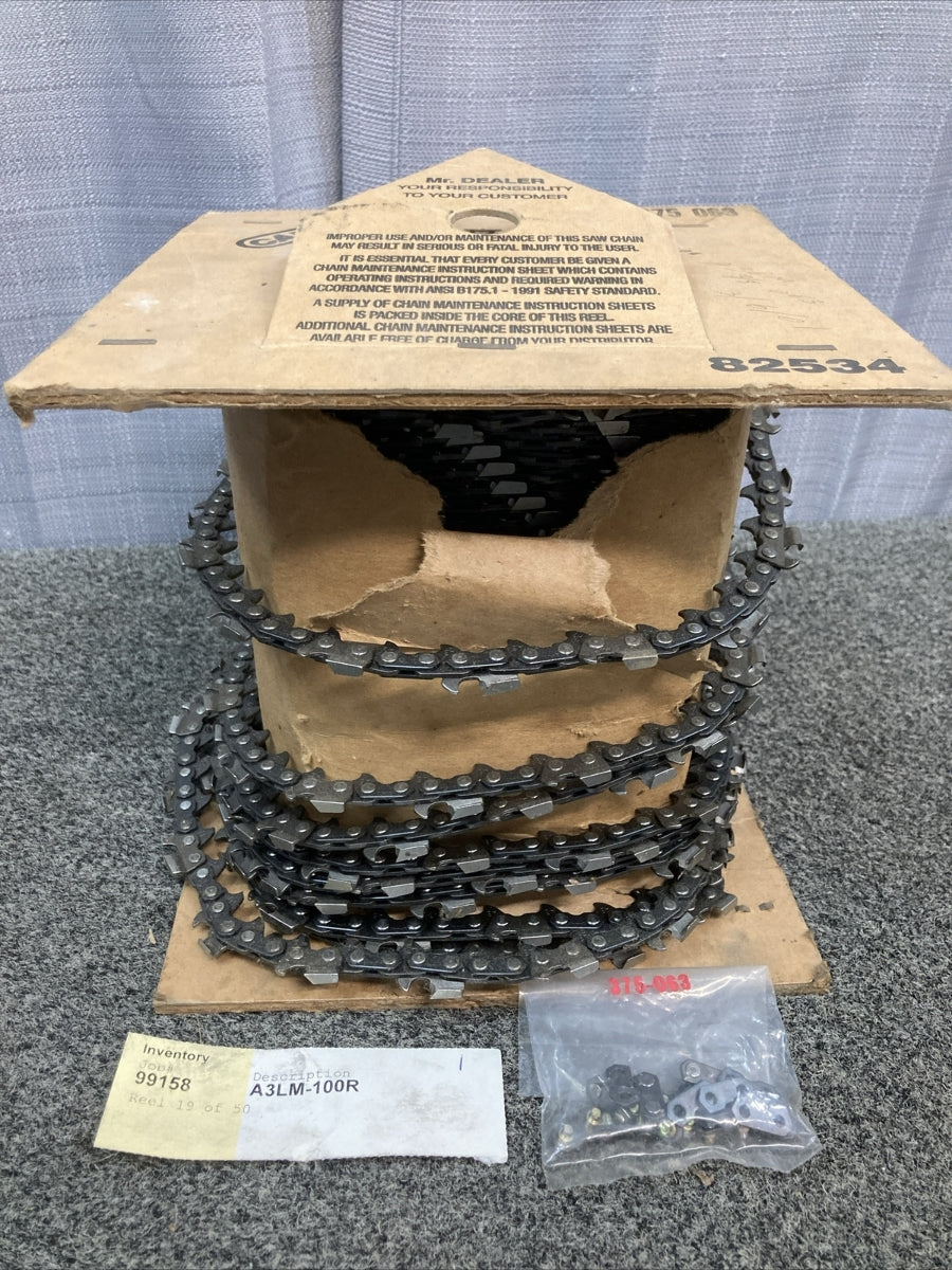 NEW GENUINE CARLTON A3LM 375 063 90' CHAINSAW CHAIN ROLL 3/8 .063 A3LM-100R