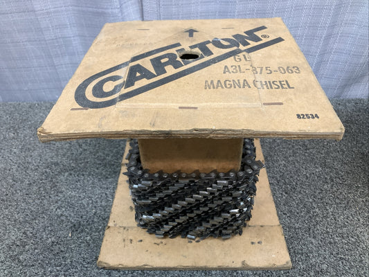 NEW GENUINE CARLTON A3L-375-063 25' 6" CHAINSAW CHAIN ROLL 3/8 63GA MAGNACHISEL